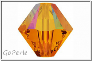 Swarovski� Bicone 5328, 4mm, 259AB - tangerine, AB, 25 Stk.